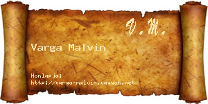 Varga Malvin névjegykártya